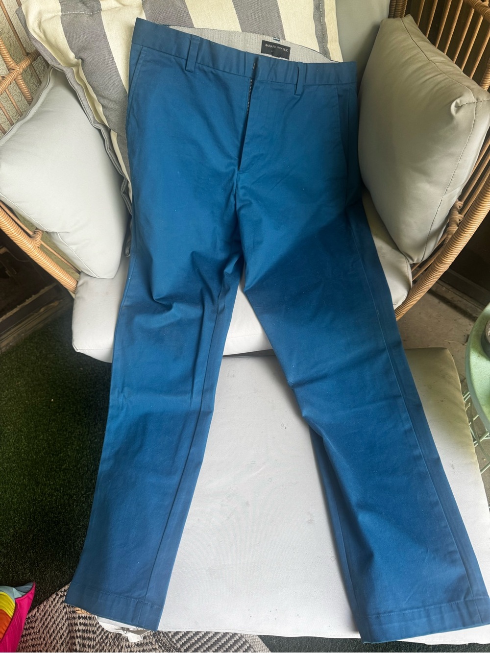 Banana Republic Teal Blue Aiden Chinos 34x32 NWOT